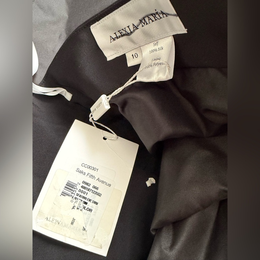 Alexia María Black High-Waist Overskirt Size 10 - Picture 7 of 7